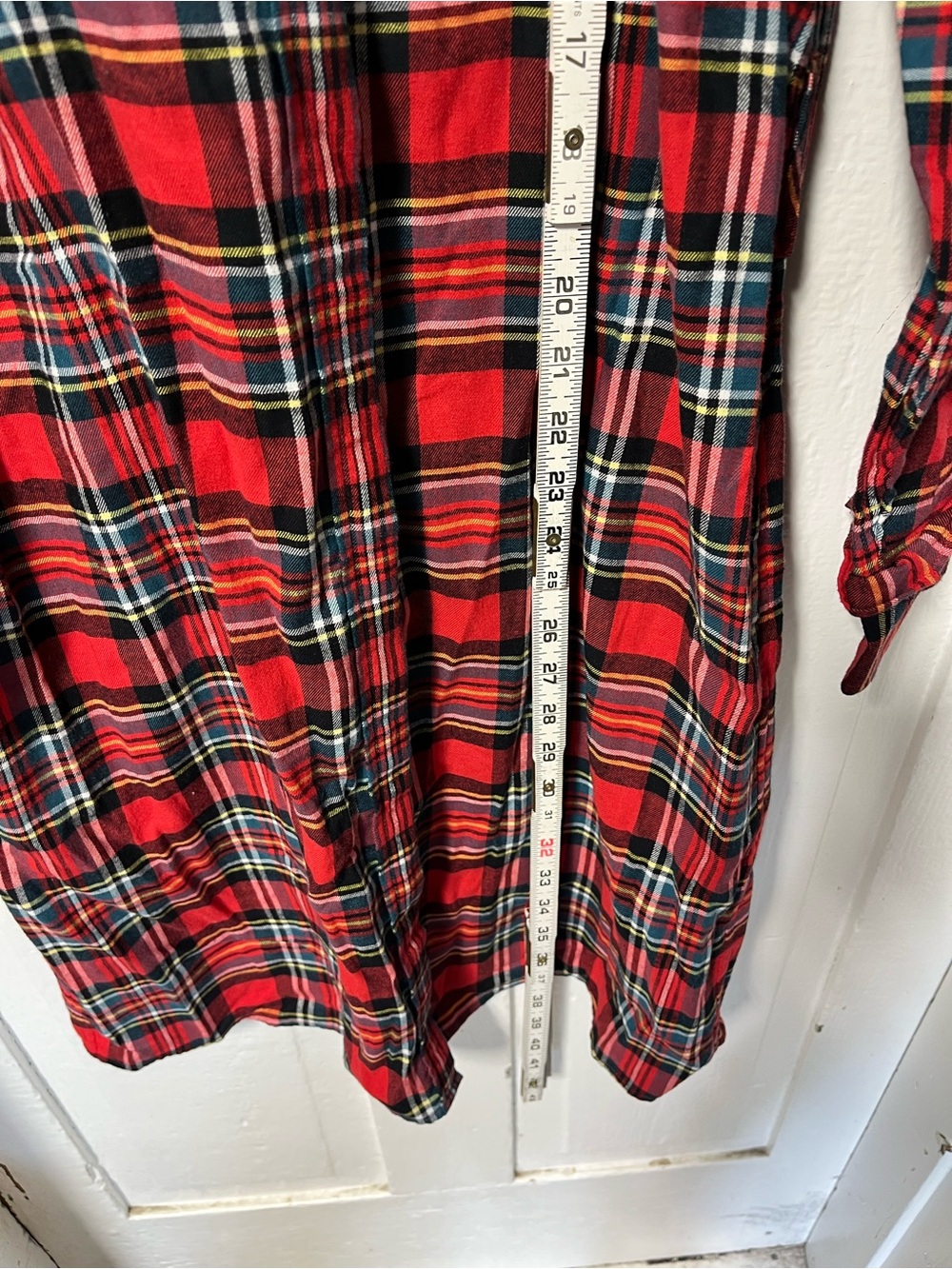 NWT Brooks Brothers 100% Cotton Red Plaid Shirt Dress-no belt - Picture 6 of 7
